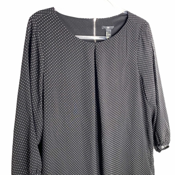 H&M Mini Dot Chiffon lined Shift dress 14 - Picture 4 of 7